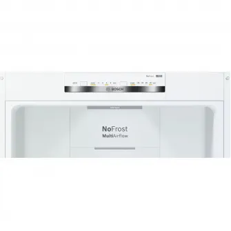 Combina frigorifica Bosch KGN39VWEQ, 368 l, NoFrost, PerfectFit, Iluminare LED, Clasa E, H 203 cm, Alb