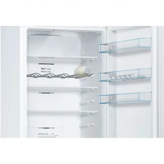 Combina frigorifica Bosch KGN39VWEQ, 368 l, NoFrost, PerfectFit, Iluminare LED, Clasa E, H 203 cm, Alb