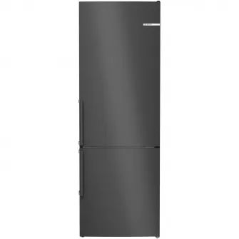 Combina frigorifica Bosch KGN49VXDT, 440 l, NoFrost,Clasa D, H 203 cm, Black Inox AntiAmprenta