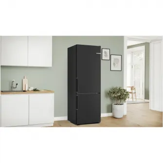 Combina frigorifica Bosch KGN49VXDT, 440 l, NoFrost,Clasa D, H 203 cm, Black Inox AntiAmprenta