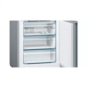 Combina frigorifica Bosch KGN49XLEA, 438 l, NoFrost, VitaFresh, Clasa E, H 203 cm, Argintiu