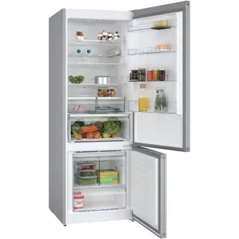Combina frigorifica Bosch KGN56XLEB, 508 l, NoFrost, PerfectFit, Iluminare LED, Clasa E, H 193 cm, Inox