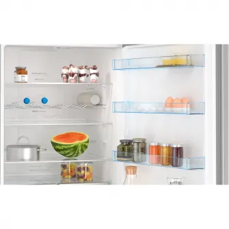 Combina frigorifica Bosch KGN56XLEB, 508 l, NoFrost, PerfectFit, Iluminare LED, Clasa E, H 193 cm, Inox