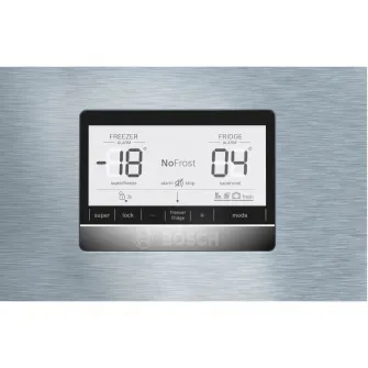 Combina frigorifica Bosch KGN86AIDR, 631 l, NoFrost, PerfectFit, Iluminare LED, Clasa D, H 186 cm, Inox AntiAmprenta
