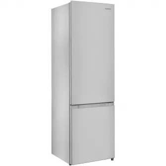 Combina frigorifica Daewoo DLF-260MEX, 260 l, Control mecanic, Iluminare LED, Clasa E, Usi reversibile, H177 cm, Inox