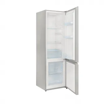 Combina frigorifica Daewoo DLF-260MEX, 260 l, Control mecanic, Iluminare LED, Clasa E, Usi reversibile, H177 cm, Inox