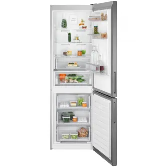 Combina frigorifica Electrolux LNT5ME32U1, 330 l, No Frost, Control electronic, Multi Flow, Iluminare LED, Clasa E, H 186 cm, Inox antiamprenta