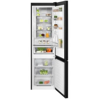Combina frigorifica Electrolux LNT7ME36K2, 366 l, No Frost, Control electronic, Multi Flow, Iluminare LED, Clasa E, H 201 cm, Negru