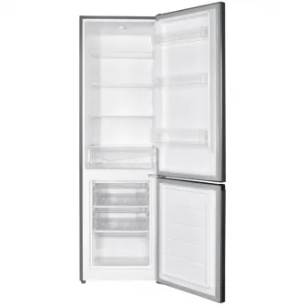 Combina frigorifica Heinner HC-HM262XE++, 262 l, Control electronic, Usi reversibile, Iluminare LED, Clasa E, H 180 cm, Inox