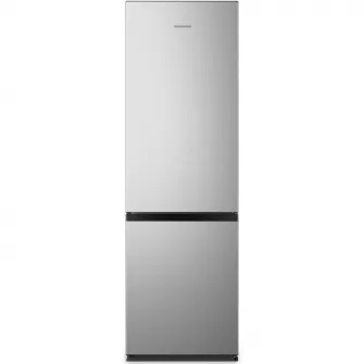 Combina frigorifica Heinner HC-HM269SE++, 269 l, Clasa E, Control mecanic, Iluminare LED, H 180 cm, Argintiu