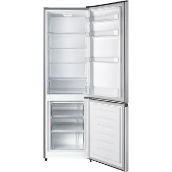 Combina frigorifica Heinner HC-HM269SE++, 269 l, Clasa E, Control mecanic, Iluminare LED, H 180 cm, Argintiu
