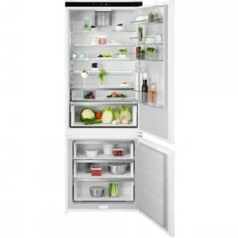 Combina frigorifica incorporabila AEG NSC7P751DS, 376 l, No Frost, WiFi, Ventilator interior, Usi reversibile, Control electronic, Clasa D, H 189 cm