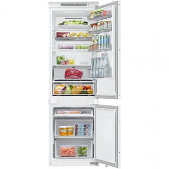 Combina frigorifica incorporabila Samsung BRB70F26CES0EO, 267 l, No Frost, All-Around Cooling, Smarth Things AI Energy, Optimal Fresh+, Space Max, Clasa E, 177.5 cm