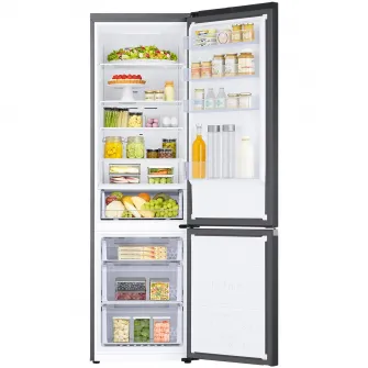 Combina frigorifica Samsung RB38C600CB1/EF, 390 l, Clasa C, Total No Frost, All Around Cooling, Compresor Digital Inverter, WiFi, AI Energy, H 203 cm, Dark Inox