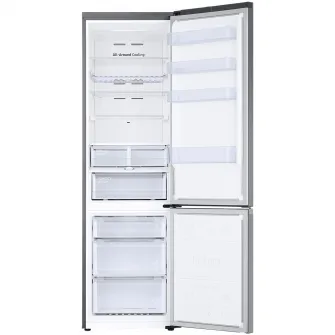 Combina frigorifica Samsung RB38C676CS9/EF, 390 l, Clasa C, Total No Frost, All-Around Cooling, Compresor Digital Inverter, WiFi, AI Energy, H 203 cm, Inox