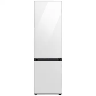 Combina frigorifica Samsung RB38C7B5C12/EF, Bespoke, 390 l, Clasa C, Total No Frost, All Around  Metal Cooling, Compresor Digital Inverter, WiFi, AI Energy, H 203 cm, Sticla alba