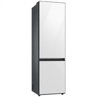 Combina frigorifica Samsung RB38C7B5C12/EF, Bespoke, 390 l, Clasa C, Total No Frost, All Around  Metal Cooling, Compresor Digital Inverter, WiFi, AI Energy, H 203 cm, Sticla alba