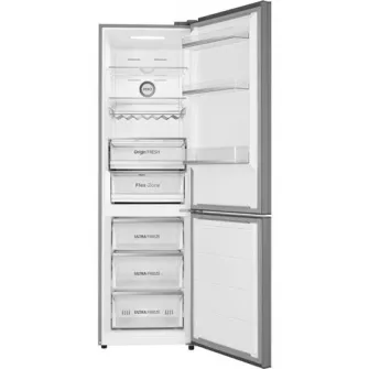 Combina frigorifica Toshiba GR-RB449WE-PMJ, 338 l, No Frost, Iluminare LED, Raft sticle, Touch control, Clasa E, H 185 cm, Antracit