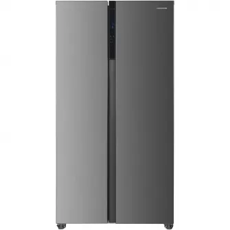 Combina SIDE BY SIDE HEINNER HSBS-HM532NFINVXD, 532 L , FULL NO FROST, Clasa D, Display LED touch, Functie super racire/super congelare, SMART, ECO, Alarma usa deschisa, Inox