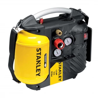 Compresor aer fara ulei Stanley, 1100 W, 1.5 Cp, 5 l capacitate rezervor, 10 bar presiune lucru, 180 l/min debit aer