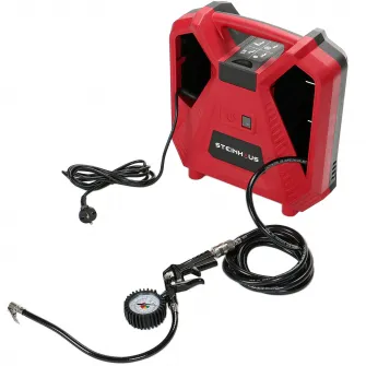 Compresor aer fara ulei Steinhaus Start, cu piston 1100W, 8bar, 180l/min, 9 accesorii