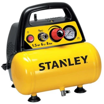 Compresor aer profesional Stanley DN200, 1.5 CP, 6 l capacitate rezervor, 8 bar presiune lucru, 180 l/min debit aer