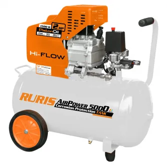 Compresor aer Ruris AirPower5000, 50l, 1500 W, 8bari, 180 L/min