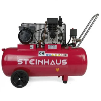 Compresor aer Steinhaus PRO-COM100, 100l, 2200 W, 3 CP, 8bari, 290 L/min