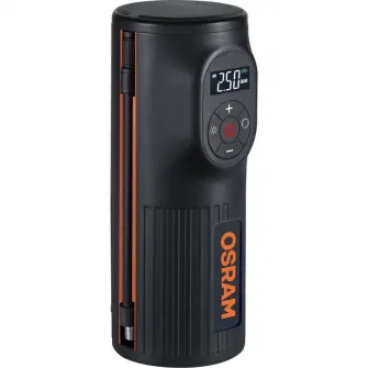 Compresor auto cu acumulator OsramTYREinflate 2000, 5200 mAh, presiune maxima 120PSI / 8.3 bar, oprire automata, display digital ,timp incarcare 3H, Micro USB