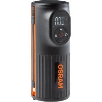 Compresor auto cu acumulator OsramTYREinflate 2000, 5200 mAh, presiune maxima 120PSI / 8.3 bar, oprire automata, display digital ,timp incarcare 3H, Micro USB