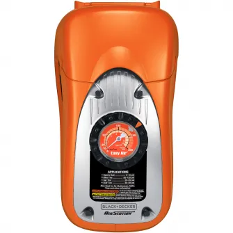 Compresor auto portabil Black & Decker ASI300, 11bar/160PSI, alimentare 230V dar si 12V DC adaptor bricheta, debit aer 9L/min, display LED, functie setare presiune automata, cablu alimentare 1.8m, accesorii