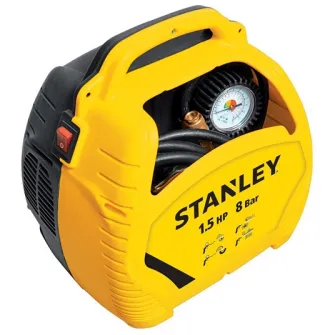 Compresor cu piston fara ulei Air Kit Stanley STN595, 1.5 CP, 180l/m debit aer, 8 bar presiune lucru