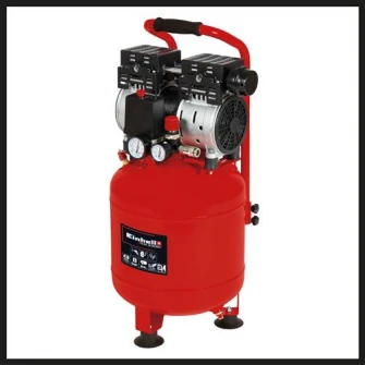 Compresor fara ulei Einhell TE-AC 24 Silent, 750 W, 8 bar presiune lucru, 24 l capacitate rezervor, 65 l/min debit aer refulat, 135 l/min debit aer aspirat