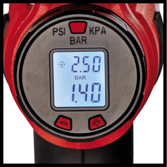 Compresor portabil pe acumulator Einhell PXC CE-CC 18 Li-Solo, presiune max. 11 bar, manometru digital,furtun 0.6 m,oprire automata,fara acumulator si incarcator in setul de livrare