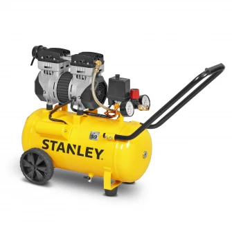 Compresor Stanley SILTEK SXCMS1324HE, 1.3 CP, 230 V, 2 cilindrii, 24 l capacitate vas expansiune, 150 l/min debit aer