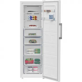 Congelator Beko B3RFNE314W, 286 l, No Frost, 5 sertare + 3 compartimente, Compressor ProSmart Inverter, H 186.5, Clasa E, alb