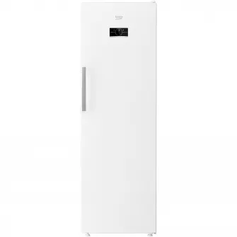 Congelator Beko B5RFNE314W, 286 l, 8 sertare, Clasa E, No Frost, Compresor ProSmart Inverter, Compartiment MaxStore, Usi reversibile, Rafturi usa, H 186,5 cm, Alb