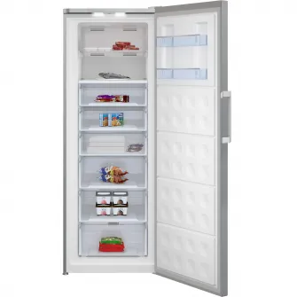 Congelator Beko RFNE448E41XB, 404 l, Clasa E, No Frost, Display LED, H 191.2 cm, Argintiu