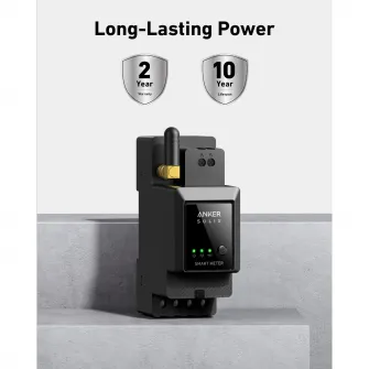 Contor inteligent Anker Solix Smart Meter, compatibil cu Anker Solarbank 2, Negru