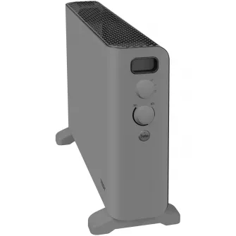 Convector de podea Tesy CN 207 ZF G, 4 optiuni de setare a caldurii: 1000/2000 W + ventilator, termostat, functie turbo, gri