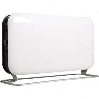 Convector electric de podea Mill SG2000LED, 2000 W, Ventilator, 3 trepte de putere, Display LED, Termostat mecanic, Alb