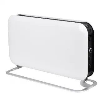 Convector electric de podea Mill SG2000LED, 2000 W, Ventilator, 3 trepte de putere, Display LED, Termostat mecanic, Alb