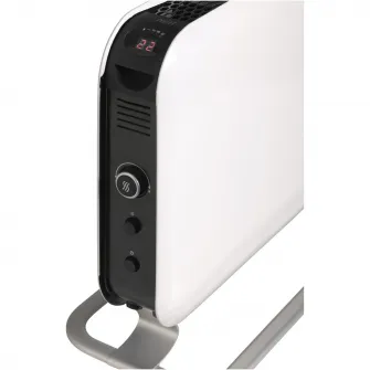 Convector electric de podea Mill SG2000LED, 2000 W, Ventilator, 3 trepte de putere, Display LED, Termostat mecanic, Alb