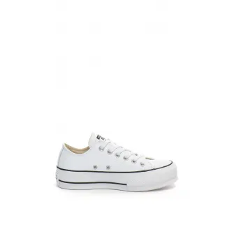Converse, Tenisi de piele flatform Chuck Taylor All Star Lift, Alb, 6