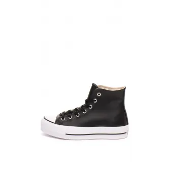 Converse, Tenisi high-top de piele Chuck Taylor All Star, Negru, 6.5