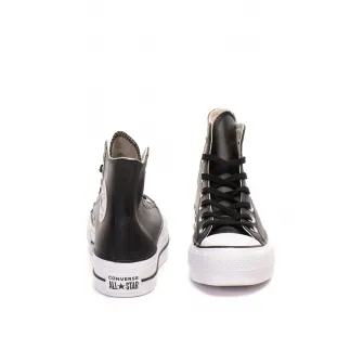 Converse, Tenisi high-top de piele Chuck Taylor All Star, Negru, 7