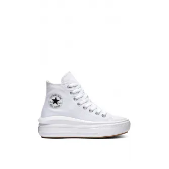 Converse, Tenisi mid-high flatform Chuck Taylor All Star, Alb, 6