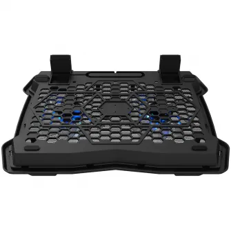 Cooler laptop Canyon NS03, 15.6, 2 ventilatoare, LED, Negru