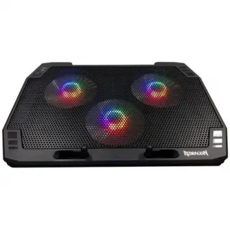Cooler laptop Redragon Ingrid GCP511 RGB, buton pentru controlul ventilatorului, 2 x USB Port