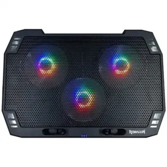 Cooler laptop Redragon Ingrid GCP511 RGB, buton pentru controlul ventilatorului, 2 x USB Port